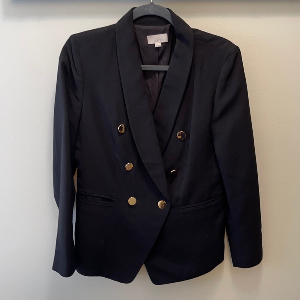 Black Loft Military Style Blazer